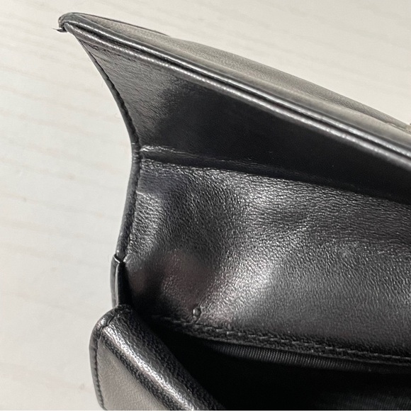 Prada black Tessuto nylon nappa leather trifold wallet vintage - Picture 9 of 10